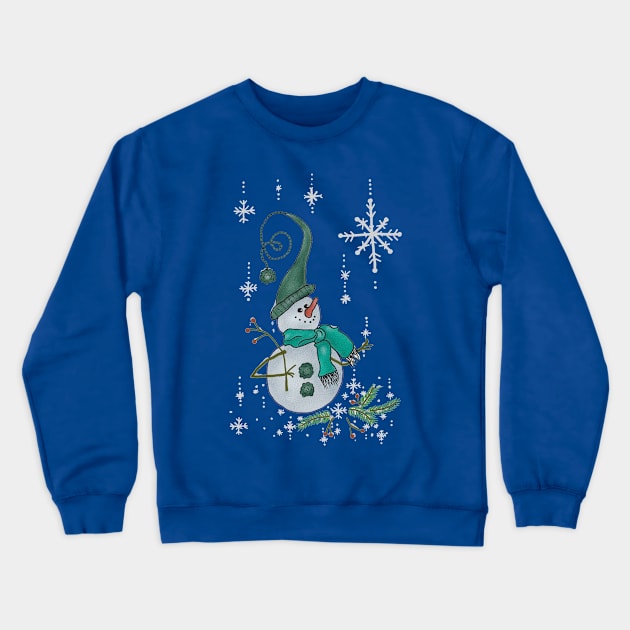 Fantasyschneemann Crewneck Sweatshirt by Blumchen